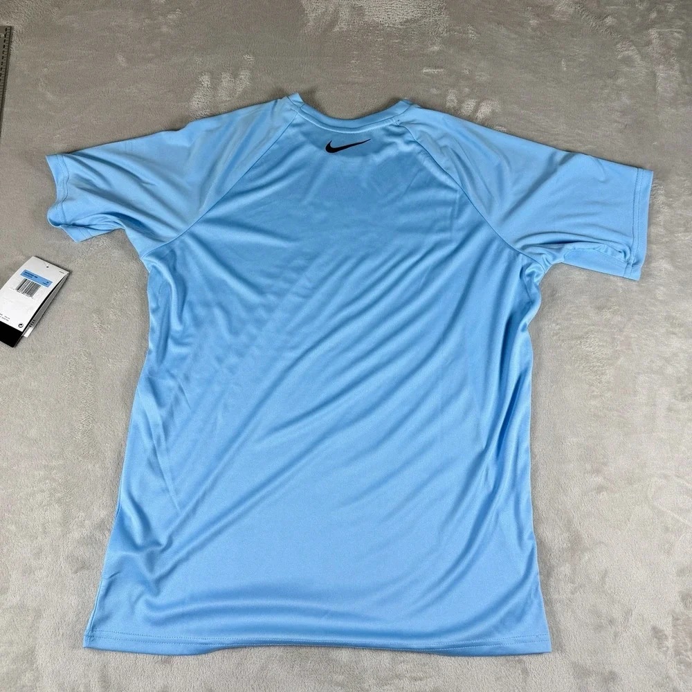 Nike Swim Mens M Dri-FIT Performance Shirt UV Protection Blue Sun Tee New